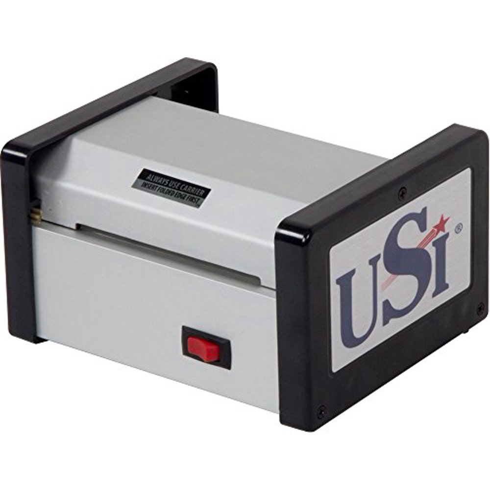 USI HD 400 Heavy Duty Thermal Pouch Laminator, Laminates Pouches up to 4" Wide and 15 Mil Thick