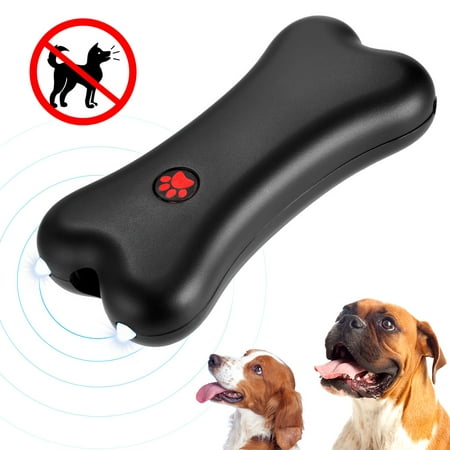 Dog Bark Control Device Ultrasonic Dog Barking Control Deterrent for Dog Walking Training Outdoor, 16ft Control Range Rechargeable Bark Stopper with LED