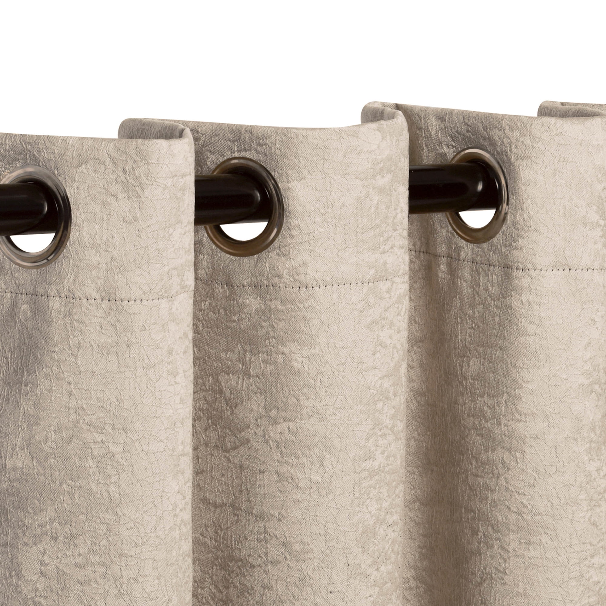 Superior Senna Blackout Curtains Set of 2, Grommet Header Curtain Panel Pair, Beige, 52"W x 96"L