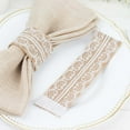 thumbnail image 2 of Efavormart 6 Pack | Rustic Farmhouse Style Jute and Lace Napkin Rings, Boho Chic Burlap Serviette Buckles Holder, 2 of 11