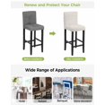 thumbnail image 3 of Purple Boho Floral Bar Stool Covers Set of 4, Modern Abstract Flowers Bohemia Beige Stretch Washable Bar Chair Covers with Backs, Removable Pub Counter Height Chair Cover for Kitchen Dining Room Cafe, 3 of 7
