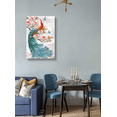 thumbnail image 3 of Rosework Framed Canvas Wall Art, 16x24 Inch, Red Peacock on Branch, Made In USA, 3 of 6