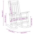 thumbnail image 2 of vidaXL Garden Rocking Chair Black 70 x 92 x 108cm Plastic, 2 of 6