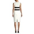 thumbnail image 2 of Vince Camuto Colorblocked Sheath Dress Ivory/Black 14, 2 of 2