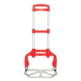 thumbnail image 2 of IVV Folding Hand Truck, Aluminum Foldable Dolly Cart, Heavy-Duty Luggage Trolley Cart with Telescoping Handle and Rolling Swivel Wheels for Home, Office, Shopping, Travel (Red), 2 of 10