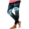 thumbnail image 3 of QATAINLAV Leggings for Women Tummy Control Fashion Colourful Print Stretchy High Waist Yoga Leggings Casual Holiday Party Tights Black S Sales for Today, 3 of 5