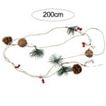 thumbnail image 6 of kiskick Battery Operated Christmas String Light, Pineneedle Pinecone Red Berries Pompoms Mushroom Santa Claus Card Window Dressing, Xmas Party Tree Hanging Pendant Party Supplies, 6 of 8