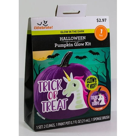 Unicorn Glow-in-the-Dark Pumpkin Decorating Kit