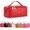 red, variant on Travel Makeup Bag,Large Capacity Bags for Women, PU Leather Portable Pouch Open Flat Toiletry Bag Make up Organizer with Divider and Handle ()