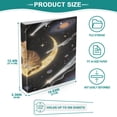 thumbnail image 5 of 3 Ring Binder 1.5 inch Round Rings with Interior Pockets Binders Organizer Office School 1Pack Brown Cat on The Moon, 5 of 10