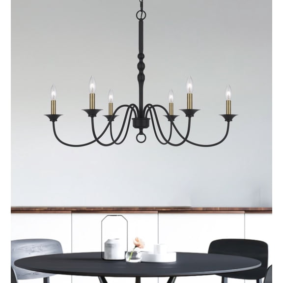 FX-3794-6 Cal Lighting Marino - 6 Light Chandelier-25 Inches Tall and 36 Inches Wide