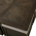 thumbnail image 4 of BenJara Coffee 40 Inch Cocktail Table with 4 Nesting Ottomans, Espresso Brown, Gray, 4 of 5