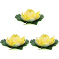 thumbnail image 1 of 3pcs Decorative Floating Pool Light Lotus LED Flowers Lights Pool Candle for Outdoor Festival, 1 of 9