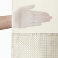 thumbnail image 2 of Americanflat 72x75 Ivory Hookless Waffle Pattern Shower Curtain - Water-Resistant Long Shower Curtain with Sheer Panel, Snap-In Liner, and Grommets, 2 of 8