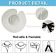 thumbnail image 4 of Sombrero de paja con lazo para mujer, de 56 a 58 cm de circunferencia, para verano, para playa, con ala grande, dividido, 4 of 5