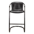 thumbnail image 3 of Moe's Home Collection Freeman Barstool Onyx in Black Leather (Set of  2), 3 of 6