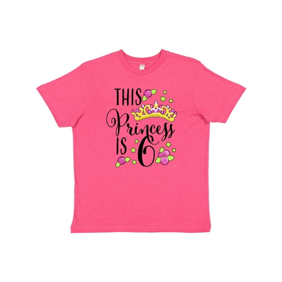 Inktastic This Princess is Six 6th Birthday Youth T-Shirt