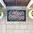 thumbnail image 2 of Merry Christmas & Greenery Printed Outdoor Door Mat, design by Heather McLaughlin, 18"x30", 2 of 8