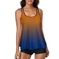 thumbnail image 3 of Aunavey Tankini Bathing Suits for Women Tummy Control Swimsuits Two Piece Swimwear Tank Top with Boyshorts, 3 of 8