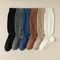 thumbnail image 5 of Granjero Gordo 2 pares de calcetines de algodón de cuello redondo, finos, suaves, cómodos y transpirables, calcetines deportivos casuales, azul oscuro, 5 of 5