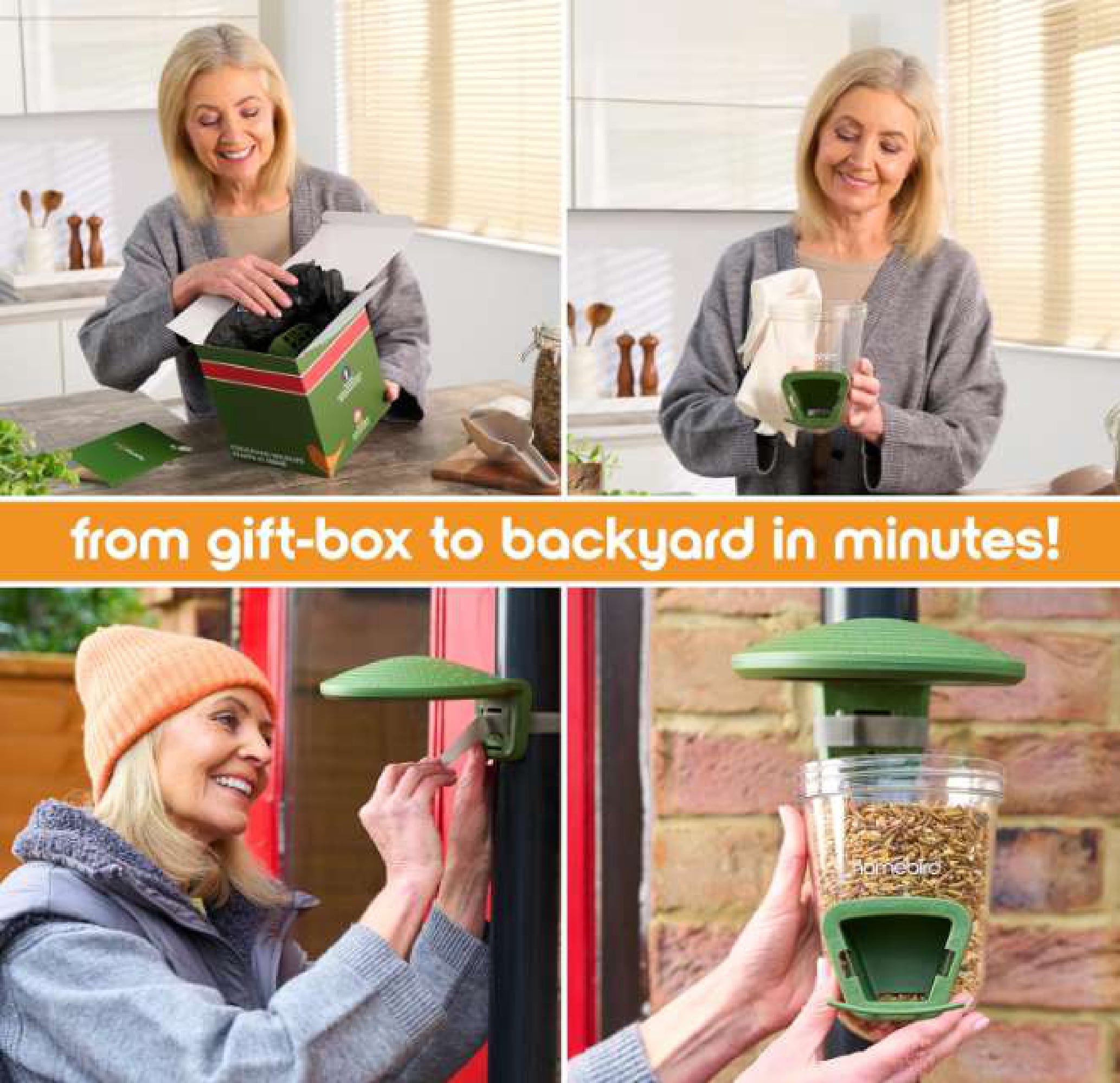 Outdoor Mountable Bird Feeder for Mounting Fences, Trees, Posts, Perches, Balcony, Walls, etc.