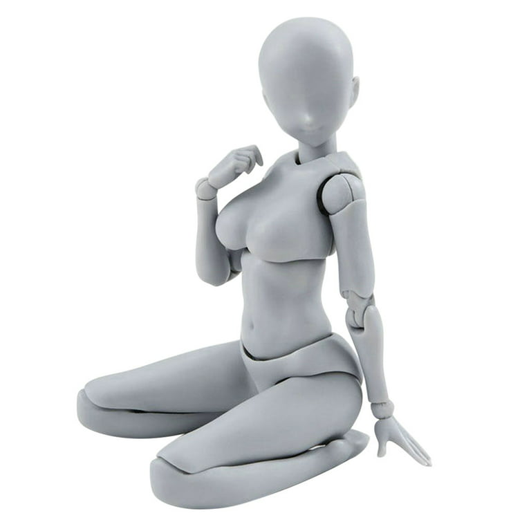 sketch cartoon drawing female mannequin model plastic massage model