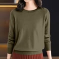 thumbnail image 5 of 2026 Fall Sweaters for Women Cotton Lightweight Knit Tops Crew Neck Long Sleeve Shirts Loose Fit Fashion Blouses Business Casual Pullover Top Sueters de mujeres elegantes(Bronze,2XL), 5 of 8