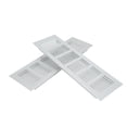 thumbnail image 1 of Air Vent Grille Aluminum Alloy Silver Rectangular Ventilation Grille Cover for Cabinet Closet RV Camper, 1 of 7