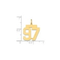 thumbnail image 4 of 14k Yellow Gold Number 97 Pendant Charm for Men and Women, Bold Block Style Numeric Jewelry for Milestone, Jersey, Sports Pride or Birth Year Commemoration, 4 of 6