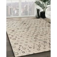thumbnail image 3 of Ahgly Company Machine Washable Indoor Round Abstract Camel Brown Area Rugs, 7' Round, 3 of 7
