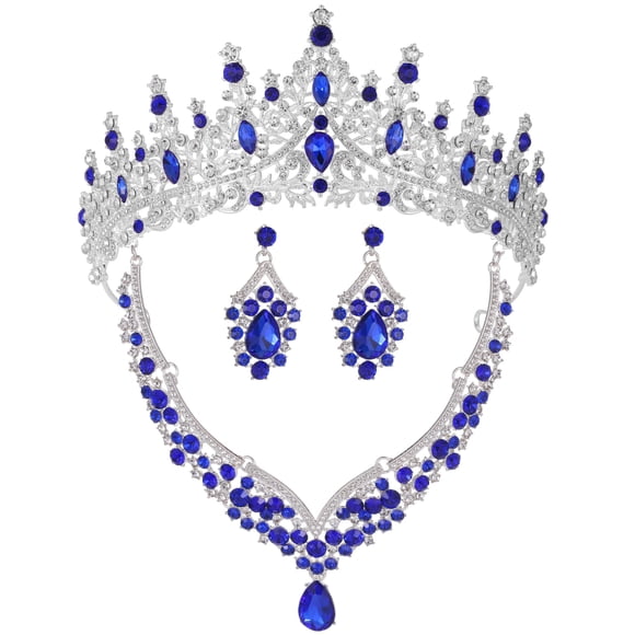Set de joyas Kamirola con tiaras y coronas para mujer (TR28)