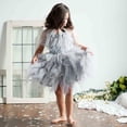 thumbnail image 5 of IBTOM CASTLE Kids Toddler Girls Princess Ballerina Dress Pageant Birthday Party Prom Wedding Formal Short Gown 6-7 Years Gray, 5 of 8