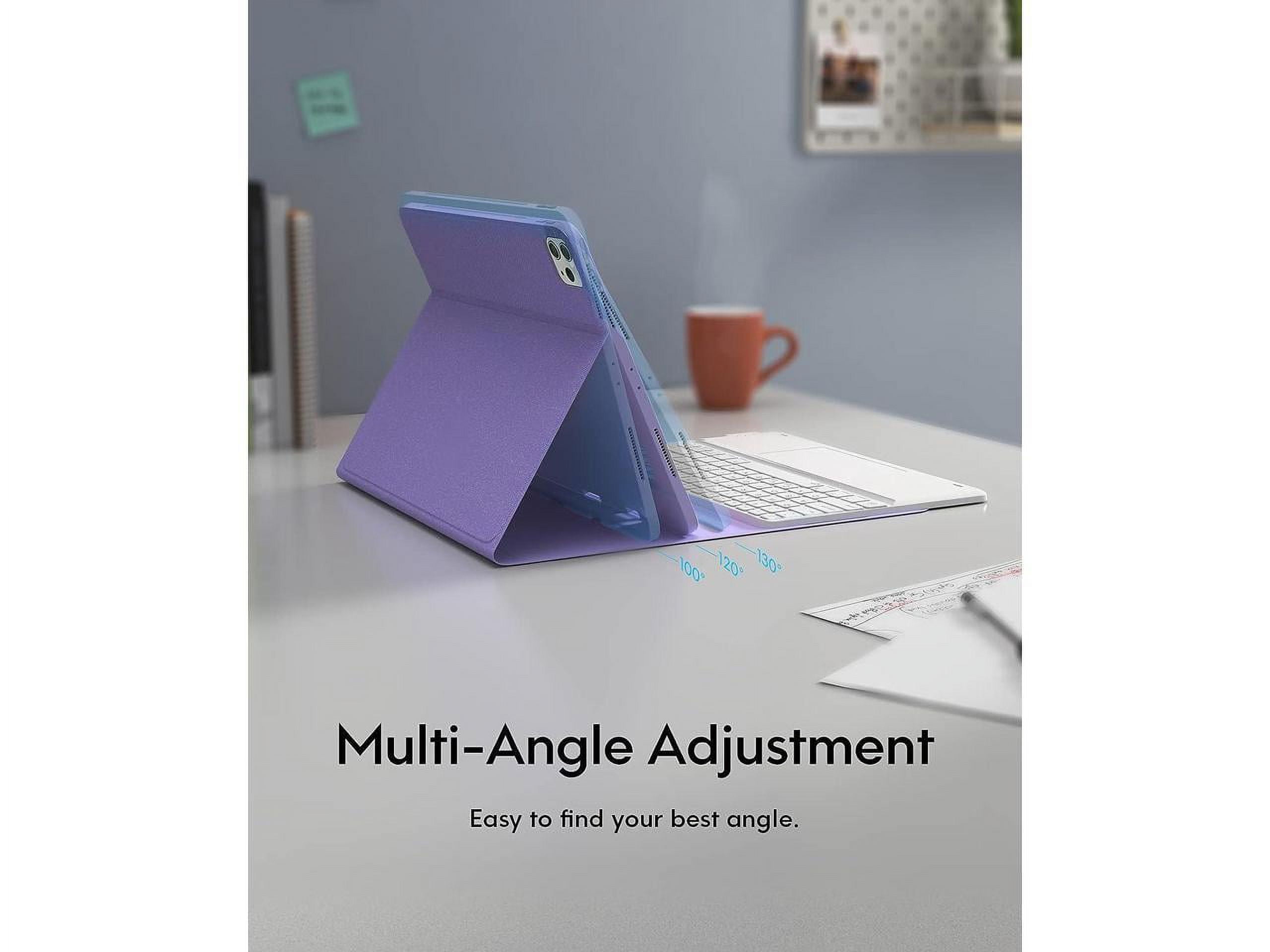 Touchpad Keyboard Case for iPad 10.2 inch 9th 8th 7th 2021/2020/2019, iPad Pro 10.5 inch/iPad Air 3 10.5, Smart Stand Cover with Detachable Wireless Magnetic Keyboard, Pencil Holder