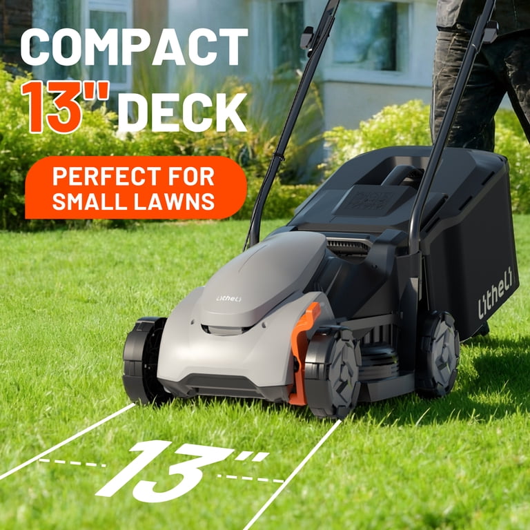 Litheli 20V Cordless Lawn Mower, U20, 13 Inch, 5-Height