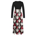 thumbnail image 4 of RKSTN Robes pour Femmes Imprimé Fermeture Éclair Manches Longues Col Rond Robe Longue Jupe Ample, 4 of 4