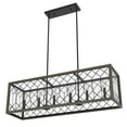 thumbnail image 6 of Hunter - Chevron 6-light Rustic Iron, Extra Large Chandelier, Dimmable, Linear Shaped, for Bedrooms, Kitchens, Dining, Living Rooms - 19373, 6 of 9