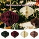 thumbnail image 2 of 6 piezas de adornos para árbol de Navidad con borde brillante y papel de panal en 3D para colgar, pompones, bolas de papel de seda para fondo de pared de fiesta, 2 of 4