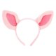 thumbnail image 2 of Pink Animal Ears Headband for Women Lightweight Fabric Iron Plastic One Size Fits Most, 2 of 5