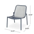 thumbnail image 5 of Stackable Chair Two Pieces, Matte Navy Blue Iron Technique, Handcrafted Details Applied, 26" X 22.08" 26", Seat 18" 19.5" 12.5 Chairs (2), Iron, Integrated,, 5 of 6