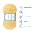 thumbnail image 3 of CBC Perfectly Posh Chenille Yarn for Knitting, Crocheting and Amigurumi - 2 Pack (7 oz / 200 g, 233 yards Each Skein), Lemon, Gauge 5 Bulky, 3 of 9