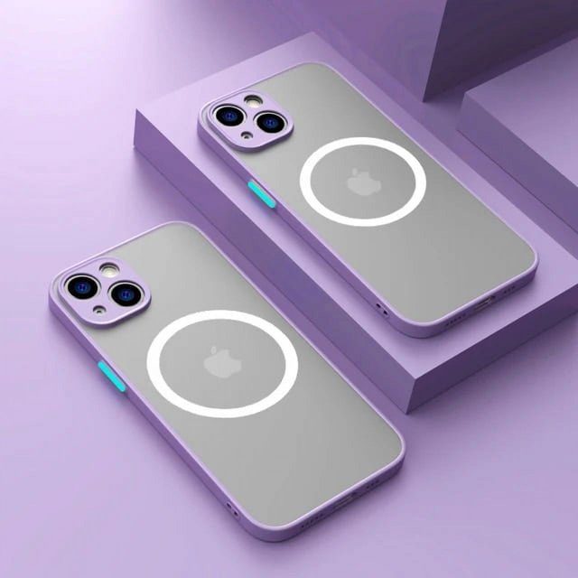 Luxury Matte Magnetic For Magsafe Wireless Charge Case For iPhone 15 14 13 11 12 Pro Max Mini Plus XS Max XR X Armor Cover funda