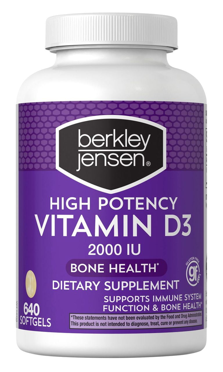 Product of Berkley Jensen High-Potency 2,000 IU Vitamin D3 Supplement, 640 Ct