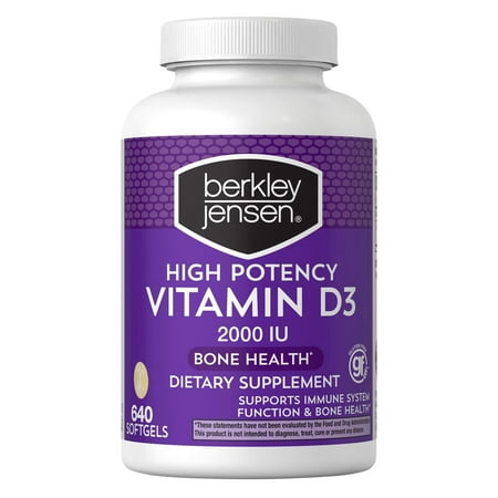Product of Berkley Jensen High-Potency 2,000 IU Vitamin D3 Supplement, 640 (Best Vitamin Supplement Brands Uk)