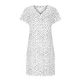 thumbnail image 4 of Moda Casual Vestido con cuello en V Manga corta Mujer A-Line Vestido hasta la rodilla para mujer Mini vestidos Pompotops ghjkhdj17094, 4 of 8
