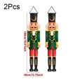 thumbnail image 2 of Vjnyvs Polyester Green Christmas Nutcracker Soldier Door Banner 2-Pack Holiday Front Porch Hanging Decor, 2 of 7