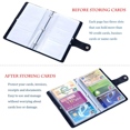 thumbnail image 2 of Leather Credit Card Holder Business ID Card Case Book Style Name Card Holder Book, 2 of 5