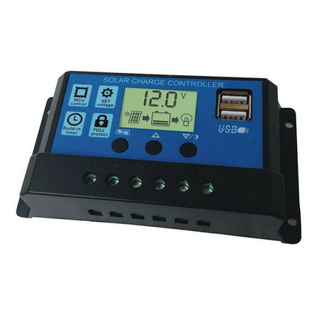 

MoreChioce 50A Solar Charger Controller 12V/24V PWM Solar Panel Charge Controller Intelligent Regulator with Adjustable Parameter LCD Display