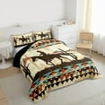 thumbnail image 3 of jejeloiu Western Cowboy Tribal Queen Comforter Set,Retro Geometric Triangle Bedding Comforter Set For Boys Girls Reversible 3 Pieces, 3 of 8