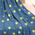 thumbnail image 2 of Blue Sun Moon Cloud Star Pattern Blanket,Comfortable Soft Flannel Throw Blanket,All Season,Warm Lightweight Blankets for Sofa Bed Couch Living Room Chair,50"x60", 2 of 4