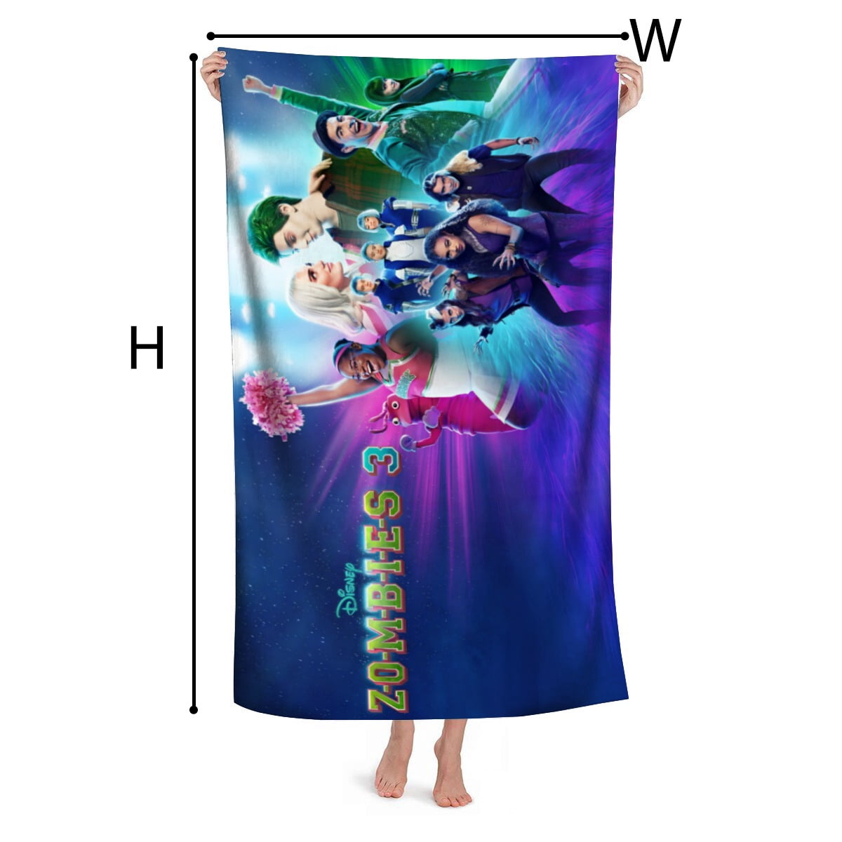 zombies Gifts Beach Towel for Women Girl Birthday Inspired Fan Bath Outdoor Music Lover